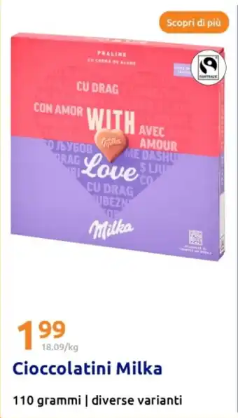 Action Cioccolatini Milka offerta