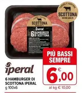 Iperal 6 hamburger di scottona IPERAL offerta