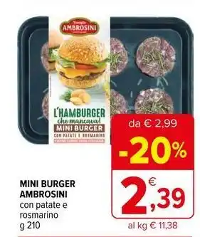 Iperal Mini burger AMBROSINI offerta