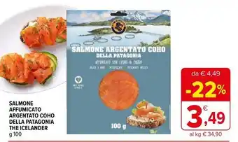 Iperal Salmone affumicato argentato coho della patagonia the icelander offerta