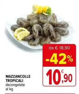 Iperal Mazzancolle tropicali decongelate offerta