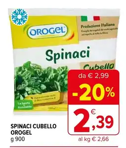 Iperal Spinaci cubello OROGEL offerta