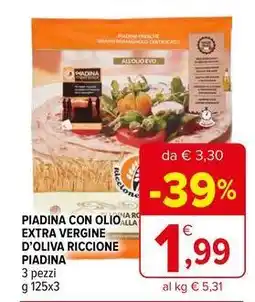 Iperal Piadina con olioalla extra vergine d'oliva riccione offerta