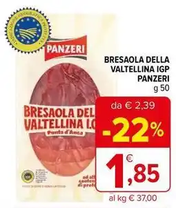 Iperal Bresaola della valtellina igp PANZERI offerta