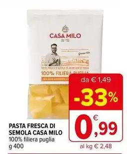 Iperal Pasta fresca di semola casa milo offerta