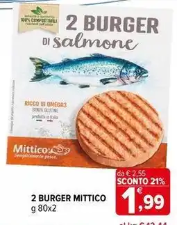 Iperal 2 burger MITTICO offerta