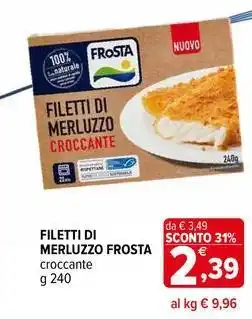 Iperal Filetti di merluzzo FROSTA offerta