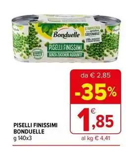 Iperal Piselli finissimi BONDUELLE offerta