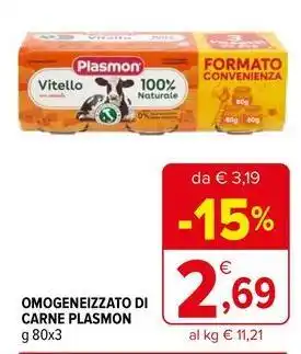 Iperal Omogeneizzato di carne PLASMON offerta