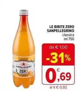 Iperal Le bibite zero SANPELLEGRINO offerta