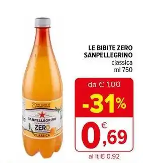 Iperal Le bibite zero SANPELLEGRINO offerta