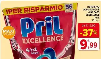 Iperal Detersivo lavastoviglie 4in1 caps excellence PRIL offerta