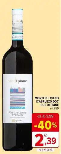 Iperal Montepulciano d'abruzzo doc rue di piane offerta