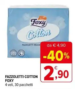 Iperal Fazzoletti cotton FOXY offerta