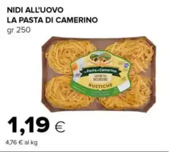 Tigre Nidi all'uovo la pasta di camerino offerta