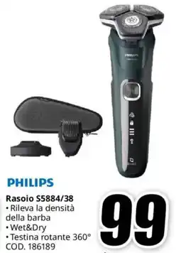 MediaWorld PHILIPS Rasoio $5884/38 offerta