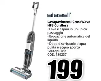 MediaWorld BISSELL Lavapavimenti CrossWave HF3 Cordless offerta