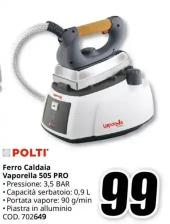 MediaWorld POLTI Ferro Caldaia Vaporella 505 PRO offerta