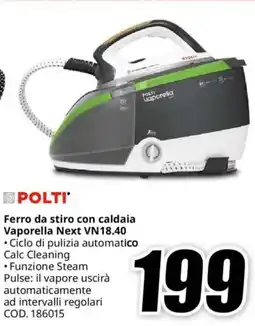 MediaWorld POLTI Ferro da stiro con caldaia Vaporella Next VN18.40 offerta