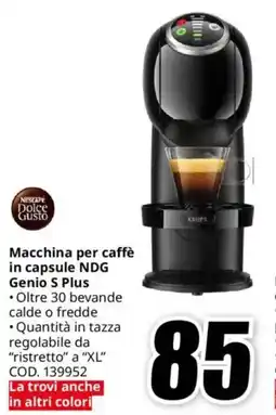 MediaWorld NESCAFE Dolce Gusto Macchina per caffè in capsule NDG Genio S Plus offerta