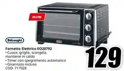 MediaWorld DeLonghi Fornetto Elettrico EO20792 offerta