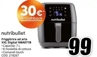 MediaWorld nutribullet Friggitrice ad aria XXL Digital NBA071B offerta