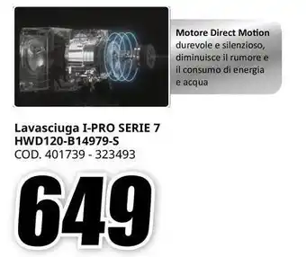 MediaWorld Lavasciuga I-PRO SERIE 7 HWD120-B14979-S offerta