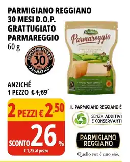 Tigros Parmigiano reggiano 30 mesi d.o.p. grattugiato PARMAREGGIO offerta