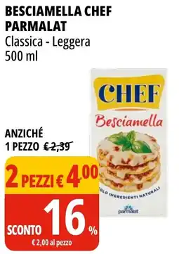 Tigros Besciamella chef PARMALAT offerta