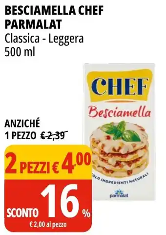 Tigros Besciamella chef PARMALAT offerta