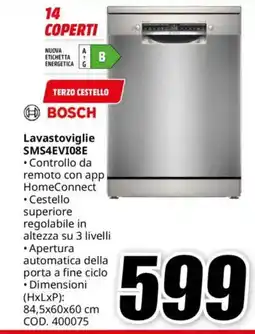 MediaWorld BOSCH Lavastoviglie SMS4EVI08E offerta