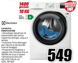 MediaWorld Electrolux Lavatrice EW6FCH210G offerta