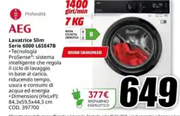 MediaWorld AEG Lavatrice Slim Serie 6000 L6SE47B offerta