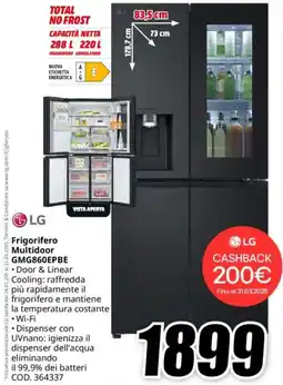 MediaWorld LG Frigorifero Multidoor GMG860EPBE offerta