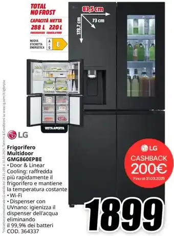 MediaWorld LG Frigorifero Multidoor GMG860EPBE offerta