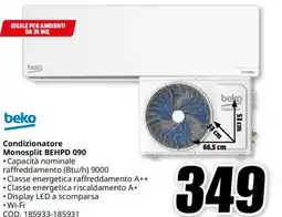 MediaWorld beko Condizionatore Monosplit BEHPD 090 offerta