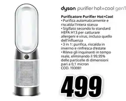 MediaWorld dyson purifier hot+cool gen1 offerta