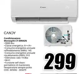 MediaWorld CANDY Condizionatore Monosplit CY-09RAIN offerta