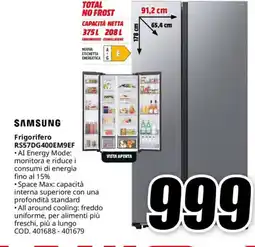 MediaWorld SAMSUNG Frigorifero RS57DG400EM9EF offerta