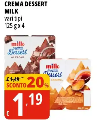 Tigros Crema dessert MILK offerta