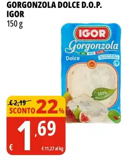 Tigros Gorgonzola dolce d.o.p. IGOR offerta