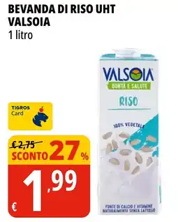 Tigros Bevanda di riso uht VALSOIA offerta