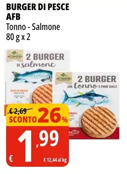 Tigros Burger di pesce AFB Tonno - Salmone offerta