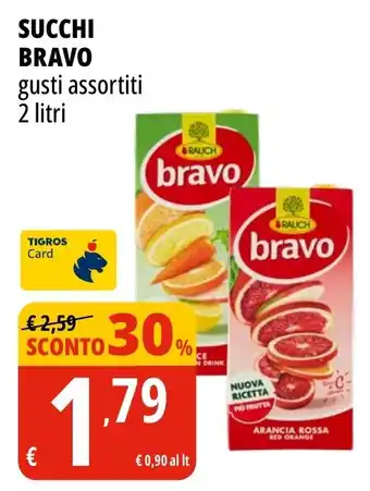 Tigros Succhi BRAVO offerta