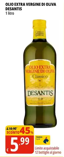 Tigros Olio extra vergine di oliva DESANTIS offerta