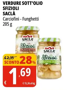 Tigros Verdure sott'olio sfizioli SACLÀ offerta