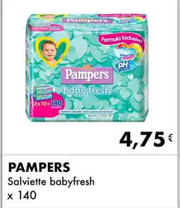 Iper Tosano Pampers salviette babyfresh x 140 offerta