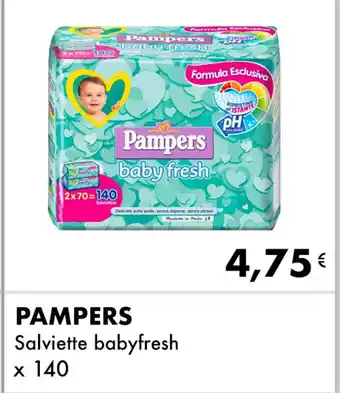 Iper Tosano Pampers salviette babyfresh x 140 offerta