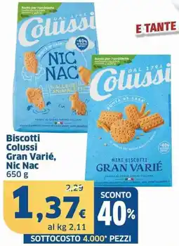 Sigma Biscotti colussi gran varié, nic nac offerta