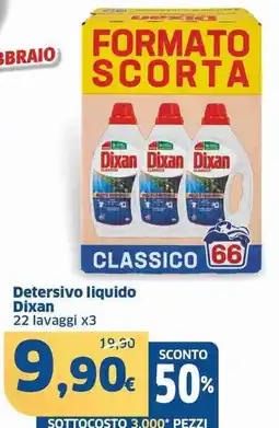 Sigma Detersivo liquido dixan 22 lavaggi x 3 offerta